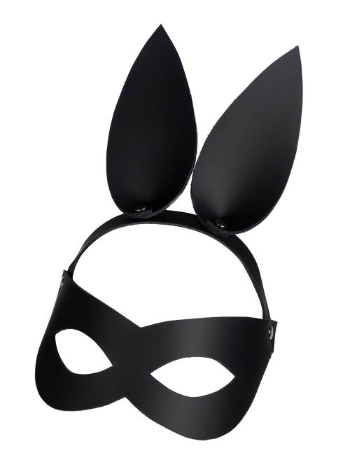 Ръчно изработена кожена маска за очи и заешки уши. Парти, карнавална маска за Хелоуин, маскен бал и ролеви игри.